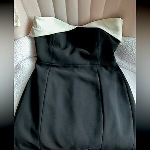Elegant black and white Calvin Klein dress
